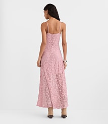 Petite Lace Strappy Scoop Neck Midi Dress carousel Product Image 3