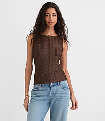Textured Ruffle Tank Top carousel Product Image 1