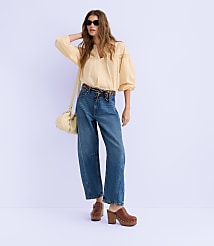 Lace Trim Pintucked Ruffle Collar Blouse carousel Product Image 4
