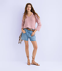 Open Stitch V-Neck Sweater carousel Product Image 2