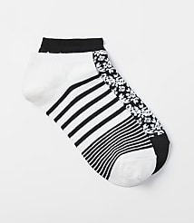 Stripe & Floral No Show Sock Set carousel Product Image 1