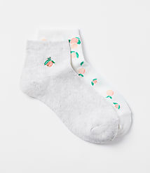 Peach Ankle Sock Set carousel Product Image 1