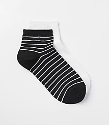 Stripe & Solid Ankle Sock Set carousel Product Image 1