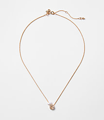 Pearlized Pave Initial Necklace carousel Product Image 1