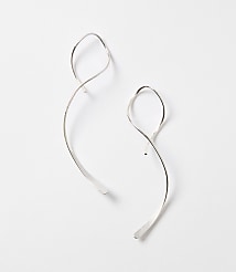 Swirl Pull Through Drop Earrings carousel Product Image 1