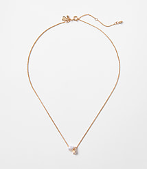 Pearlized Pave Initial Necklace carousel Product Image 1