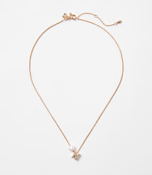 Pearlized Pave Initial Necklace carousel Product Image 1