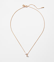 Pearlized Pave Initial Necklace carousel Product Image 1