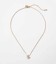 Pearlized Pave Initial Necklace carousel Product Image 1