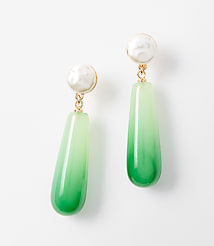 Pearlized Resin Statement Earrings carousel Product Image 1