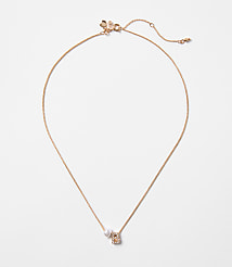 Pearlized Pave Initial Necklace carousel Product Image 1