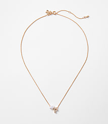Pearlized Pave Initial Necklace carousel Product Image 1