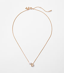 Pearlized Pave Initial Necklace carousel Product Image 1