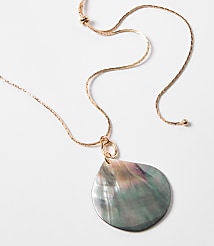 Shell Pull Tie Statement Necklace carousel Product Image 2
