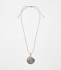 Shell Pull Tie Statement Necklace carousel Product Image 1