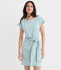 Petite Striped Side Tie Wedge Tee Mini Dress carousel Product Image 1