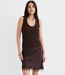 Pointelle Scoop Neck Sweater Tank Top carousel Product Image 1