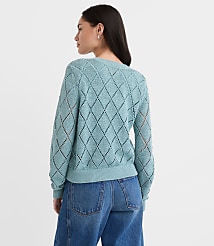 Diamond Pointelle Cardigan carousel Product Image 2