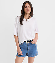 Linen Blend Modern Tee carousel Product Image 1