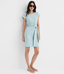 Striped Side Tie Wedge Tee Mini Dress carousel Product Image 3