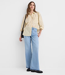 Petite Striped Poplin Everyday Oversized Pocket Shirt carousel Product Image 2