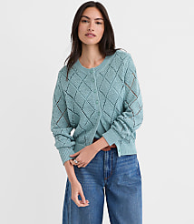 Diamond Pointelle Cardigan carousel Product Image 3