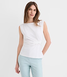 Petite Knotted Boatneck Top carousel Product Image 1