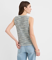 Marled Pointelle Scoop Neck Sweater Tank Top carousel Product Image 2