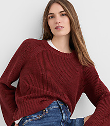 Linen Wide Sleeve Sweater carousel Product Image 1