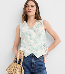Garden Linen Cotton Wrap Tank Top carousel Product Image 3