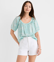 Floral Toile Puff Sleeve Blouse carousel Product Image 1