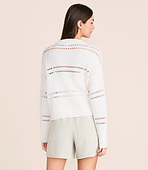 Petite Lou & Grey Pointelle Striped Sweater carousel Product Image 2
