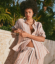 Lou & Grey Striped Linen Cotton Shirt