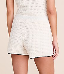 Lou & Grey Tipped Pointelle Sweater Shorts carousel Product Image 3