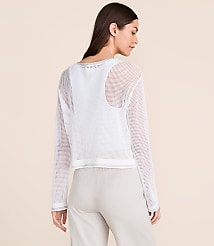 Lou & Grey Tipped Mesh Sweater carousel Product Image 3