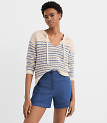 Petite Cuffed Shorts in Refined Denim carousel Product Image 1