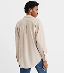 Crosshatch Linen Cotton Everyday Oversized Pocket Shirt carousel Product Image 2