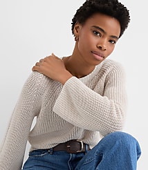 Linen Wide Sleeve Sweater carousel Product Image 1