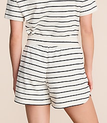 Lou & Grey Striped Jacquard Rounded Hem Shorts carousel Product Image 2