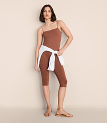 Lou & Grey Heathered Brushedsoft Capri Pants carousel Product Image 1