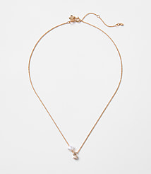 Pearlized Pave Initial Necklace carousel Product Image 1
