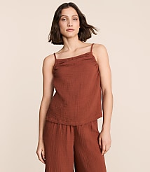 Lou & Grey Ruched Triple Cloth Tank Top carousel Product Image 1