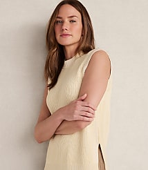 Haven Well Within Garment-Dyed Cotton Shaker Sleeveless Sweater carousel Product Image 2