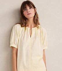 Haven Well Within Organic Cotton Twill Split Neck Top carousel Product Image 1
