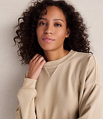Haven Well Within Garment-Dyed Organic Cotton Terry Crewneck carousel Product Image 3