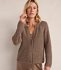 Haven Well Within Cotton Tape Yarn V-Neck Cardigan carousel Product Image 1