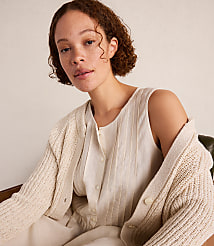 Haven Well Within Cotton Tape Yarn V-Neck Cardigan carousel Product Image 4