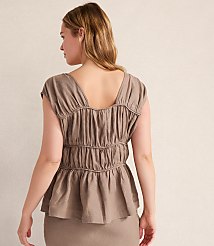 Haven Well Within Linen Shirred Sleeveless Top carousel Product Image 2