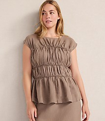 Haven Well Within Linen Shirred Sleeveless Top carousel Product Image 1