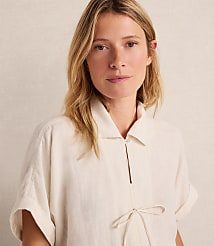 Haven Well Within Linen Tie-Front Top carousel Product Image 3